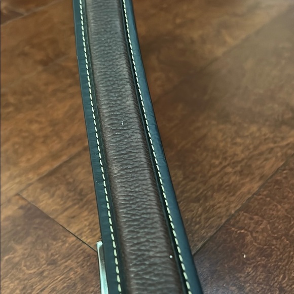 Cole Haan Men’s Two Tone Leather Belt 
With Contrast Stitching, Silver Hardware - Picture 12 of 16